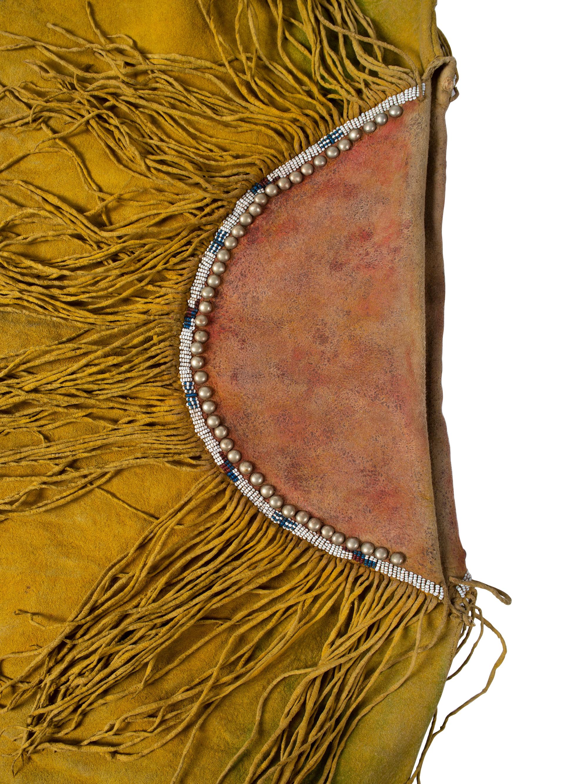 Kiowa Child's Beaded Hide Shirt and Leggings
