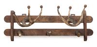 An American Folk Art Antler Coat Rack Width 32 5/8 inches.