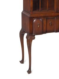 A Pair of George II Style Mahogany Bookcases on Stands