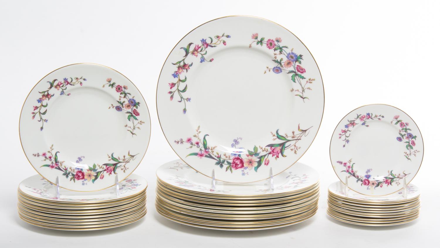 A Partial Wedgwood Dinnerware Service Diameter of dinner plate 10 3/4 inches. — 20TH CENTURY