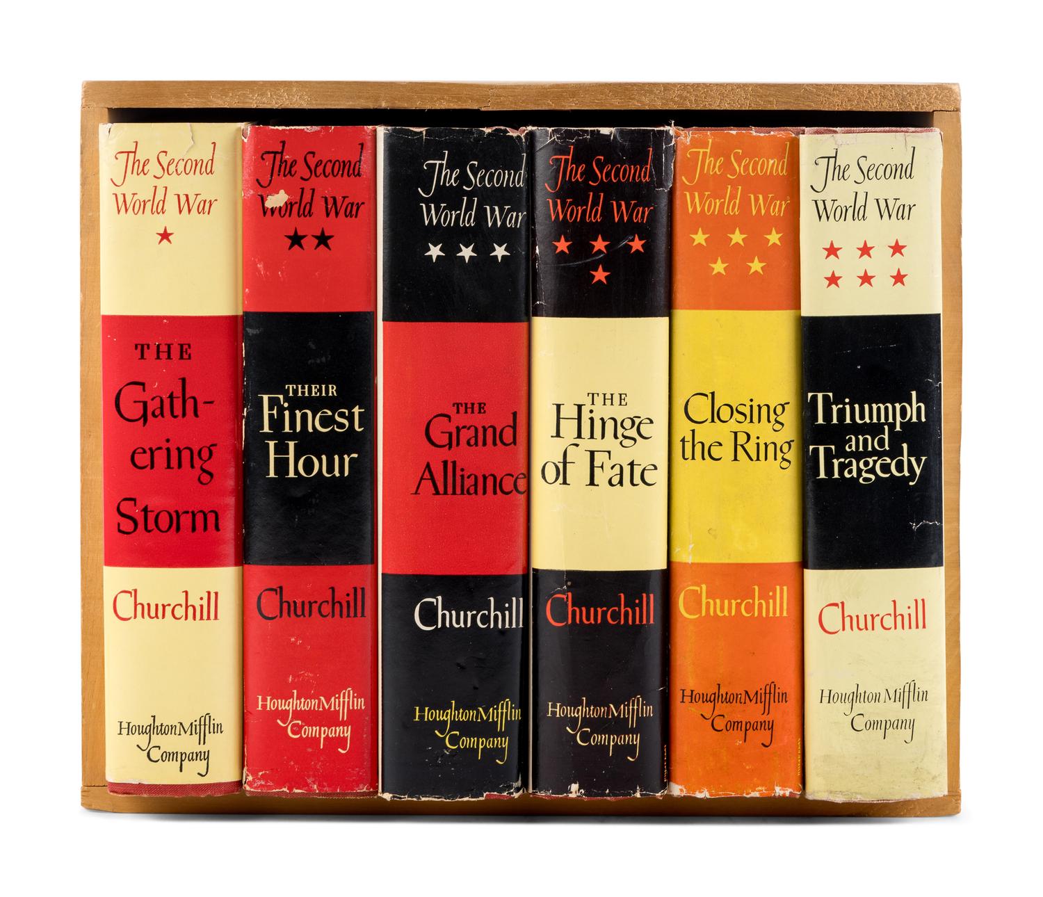 CHURCHILL, Winston Leonard Spencer, Sir (1874-1965). The Second World War. Boston: Houghton Mifflin Co., 1948-1953.