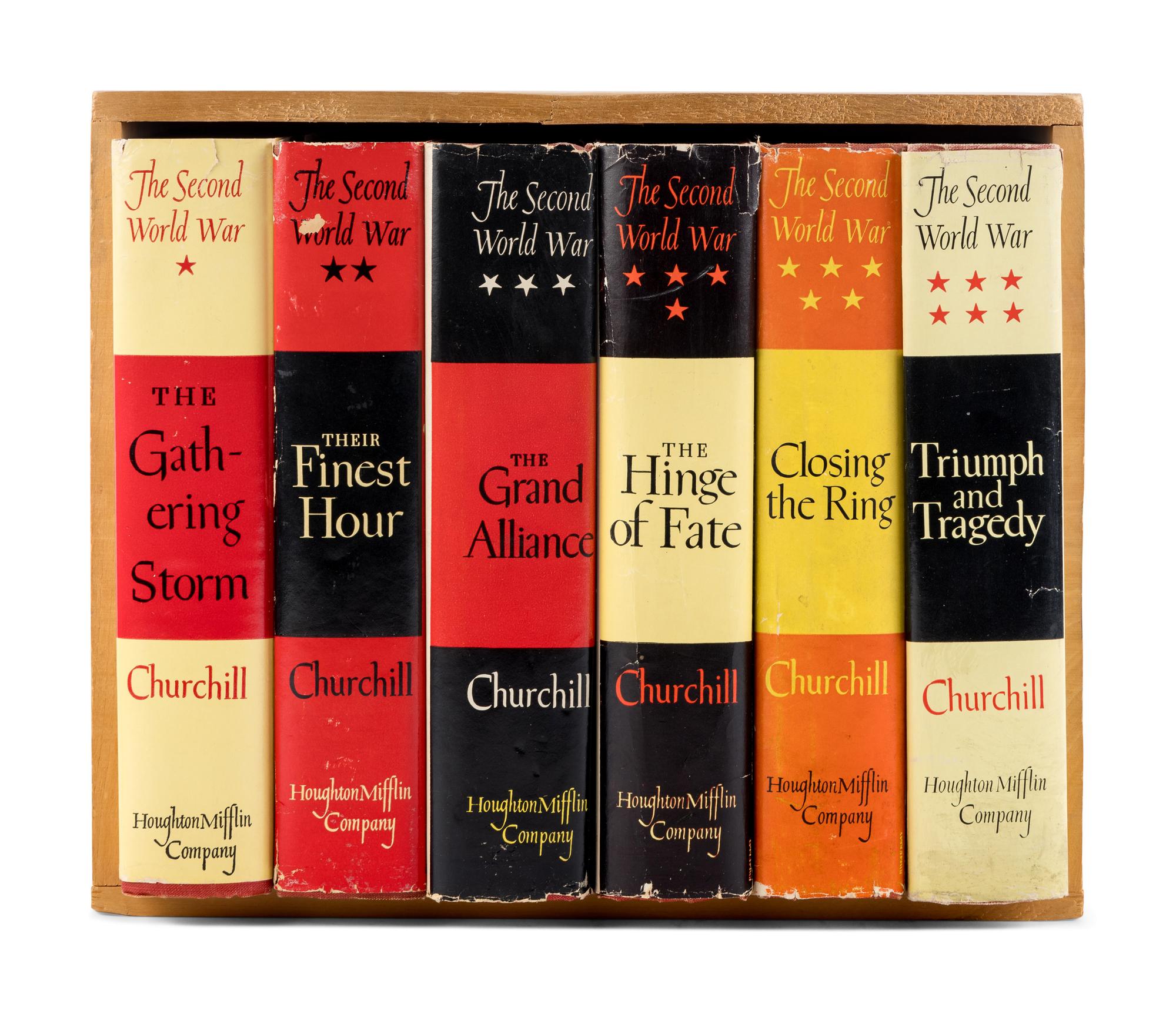 CHURCHILL, Winston Leonard Spencer, Sir (1874-1965). The Second World War. Boston: Houghton Mifflin Co., 1948-1953.