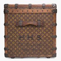 A Louis Vuitton Monogrammed Canvas Steamer Trunk Early 20th-century