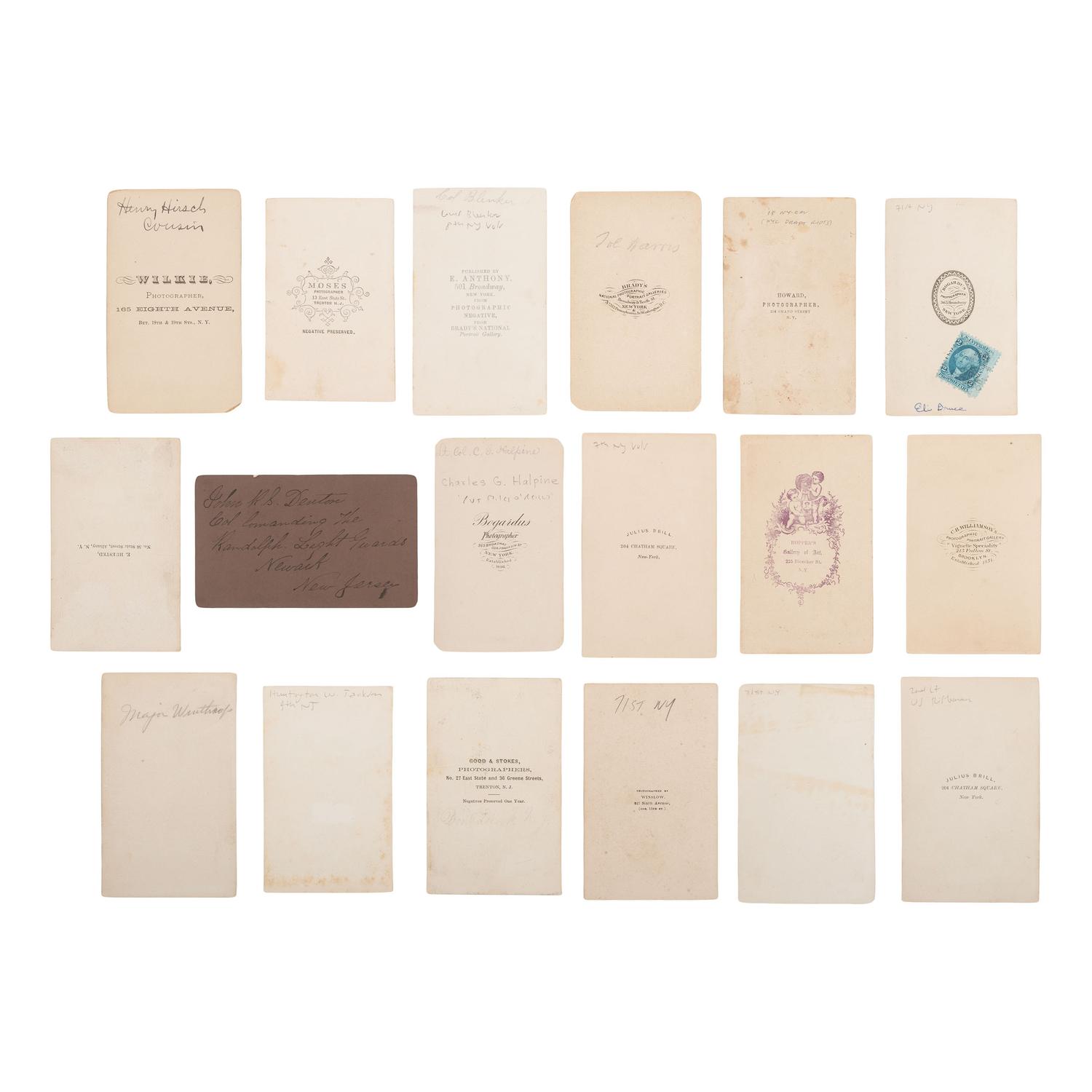 [Civil War] Group of 35 Carte de Visites of Union Soldiers from New York and New Jersey