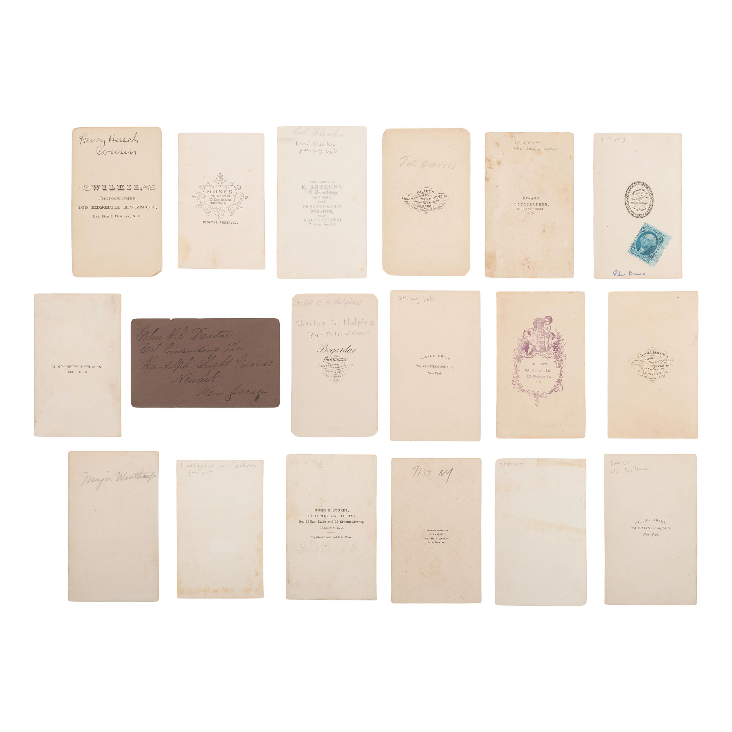 [Civil War] Group of 35 Carte de Visites of Union Soldiers from New York and New Jersey