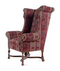A William and Mary Style Wingback Armchair
