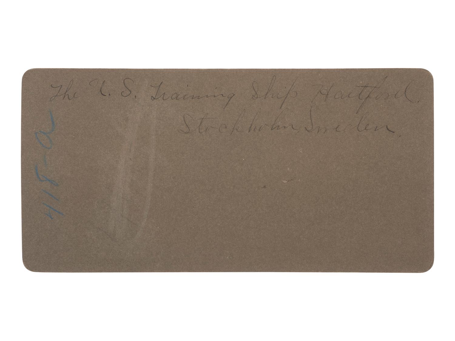 [CIVIL WAR]. 4 photographs of the USS Hartford and crew members, highlighted by CDV & stereoview.