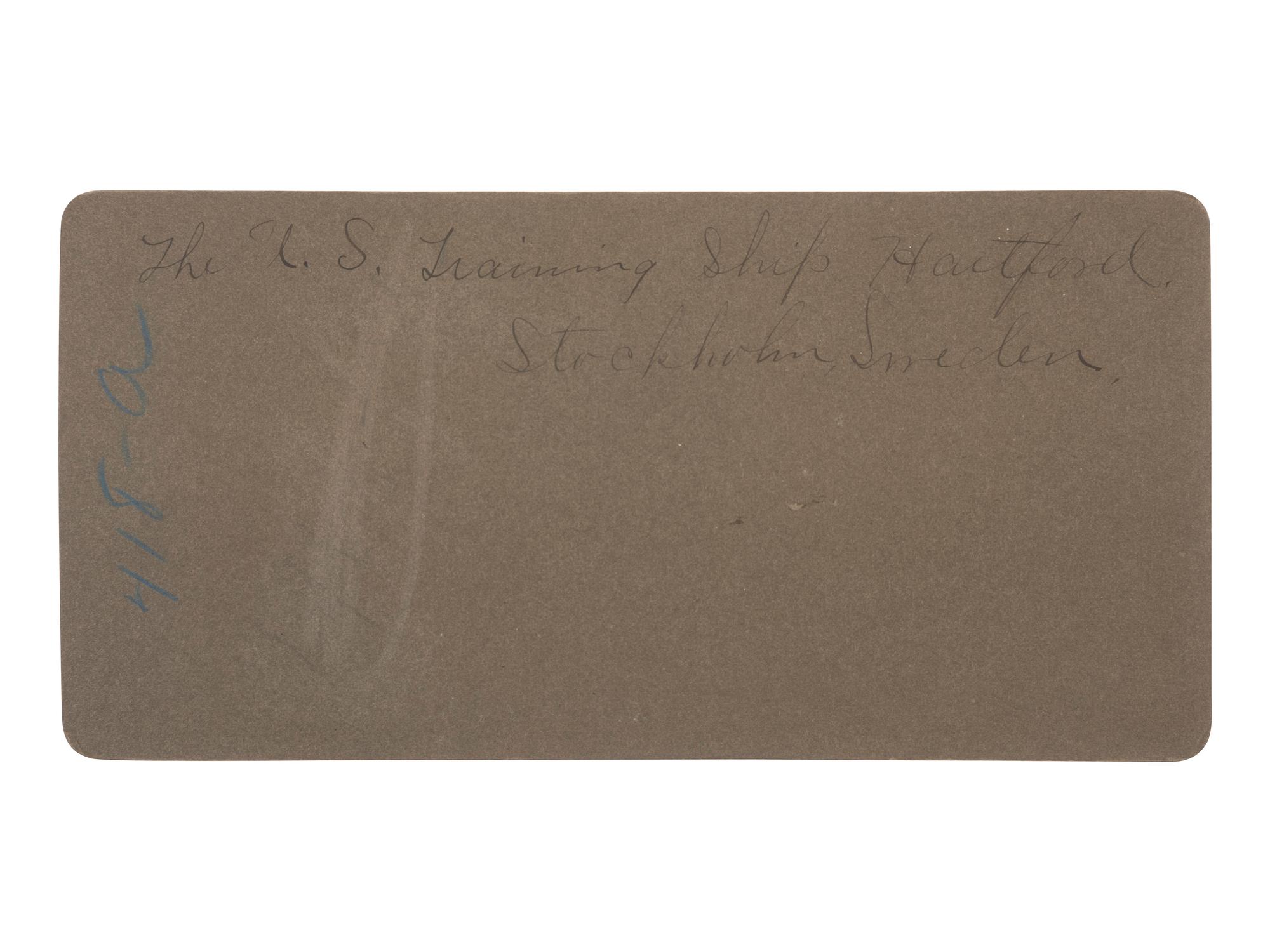 [CIVIL WAR]. 4 photographs of the USS Hartford and crew members, highlighted by CDV & stereoview.