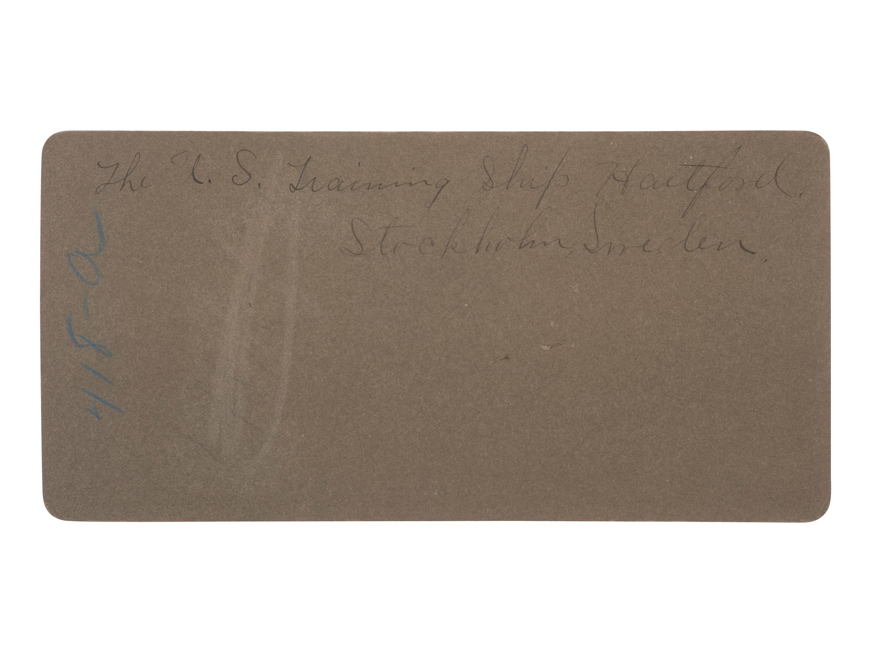 [CIVIL WAR]. 4 photographs of the USS Hartford and crew members, highlighted by CDV & stereoview.