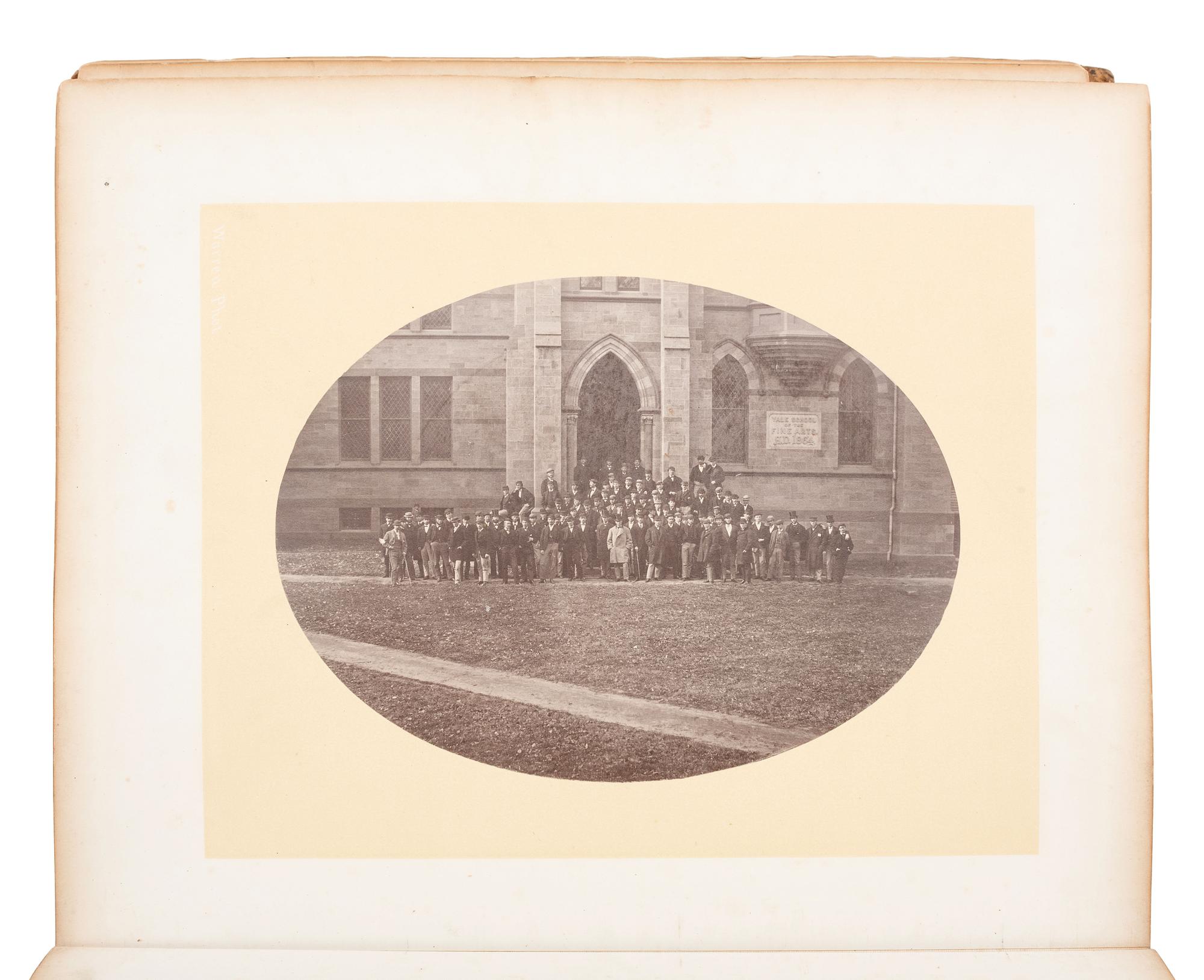 [EARLY PHOTOGRAPHY]. Trio of Yale albums, dated 1856, 1860, & 1868, ft. individual and group portraits, scenes around campus, and inscriptions from classmates incl. many soldiers.