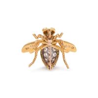 HERBERT ROSENTHAL, BICOLOR GOLD AND DIAMOND BEE BROOCH