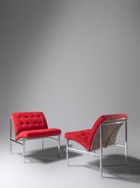 Pair of Perforated Lounge Chairs