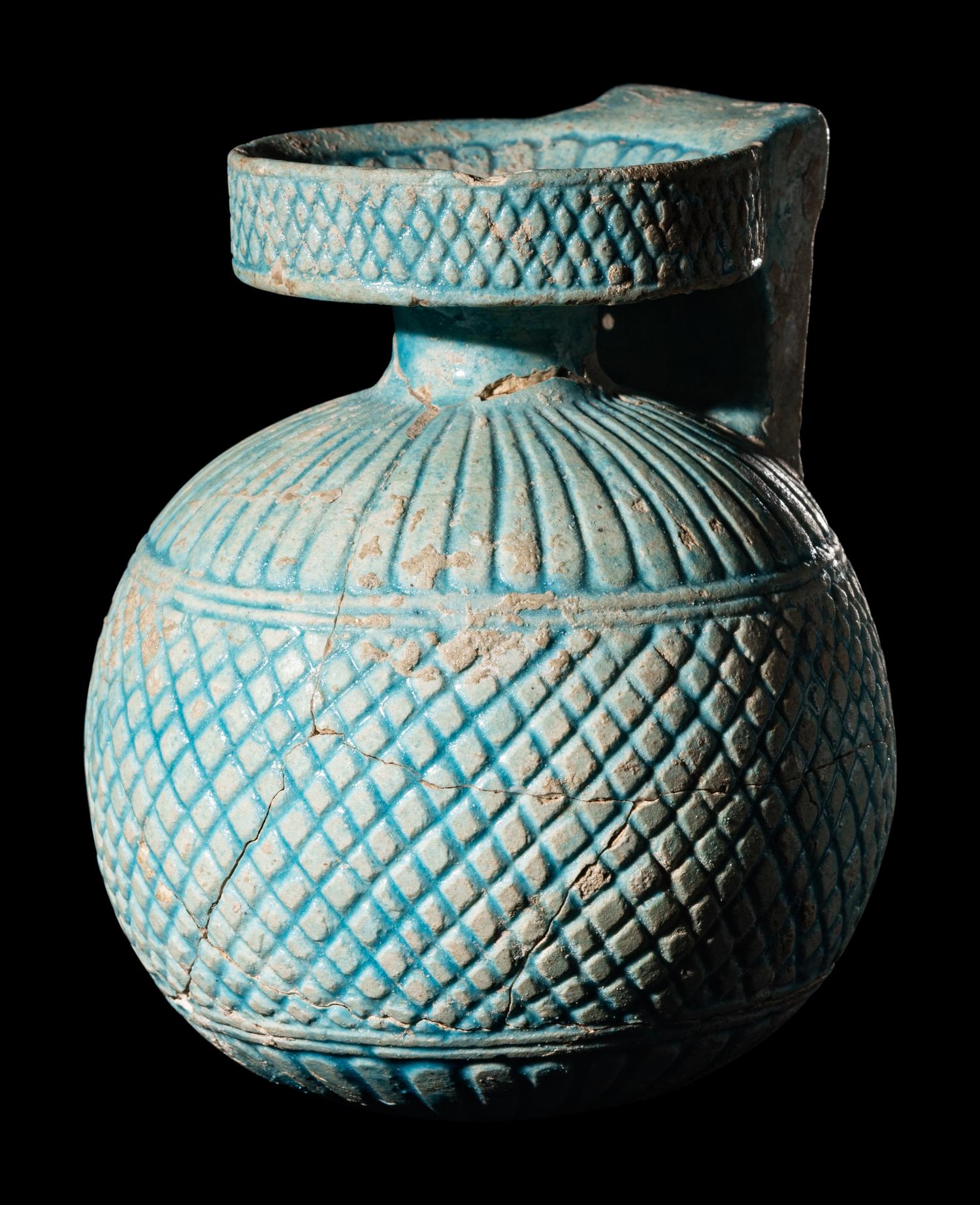 A Large Rhodian Faience Aryballos