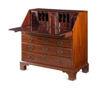 A George III Mahogany Slant-Front Bureau