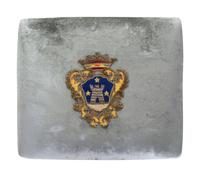 A Louis XV Style Metallic Thread Embroidery Upholstered and Painted Wood Tabouret