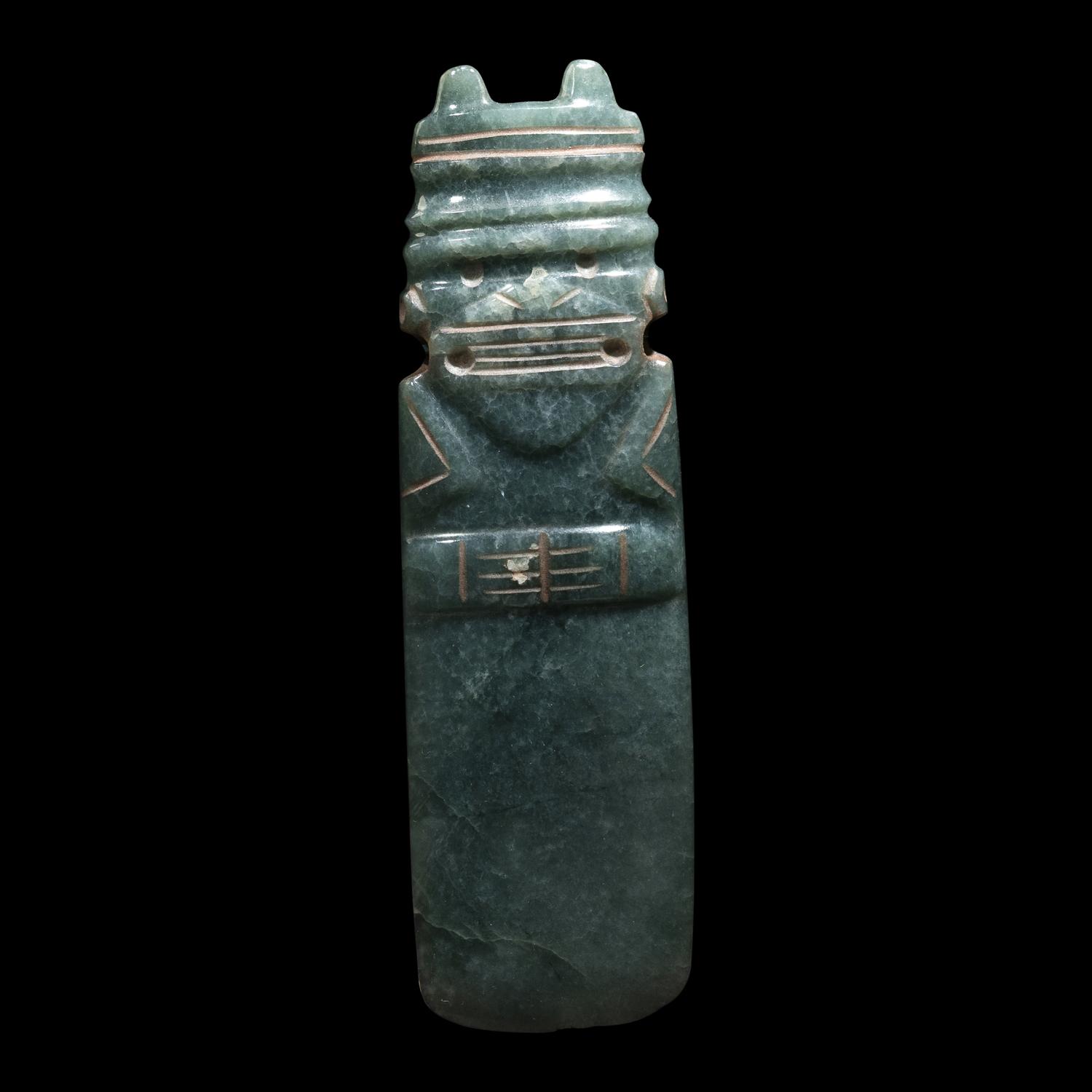 A Costa Rican Jade Axe Pendant