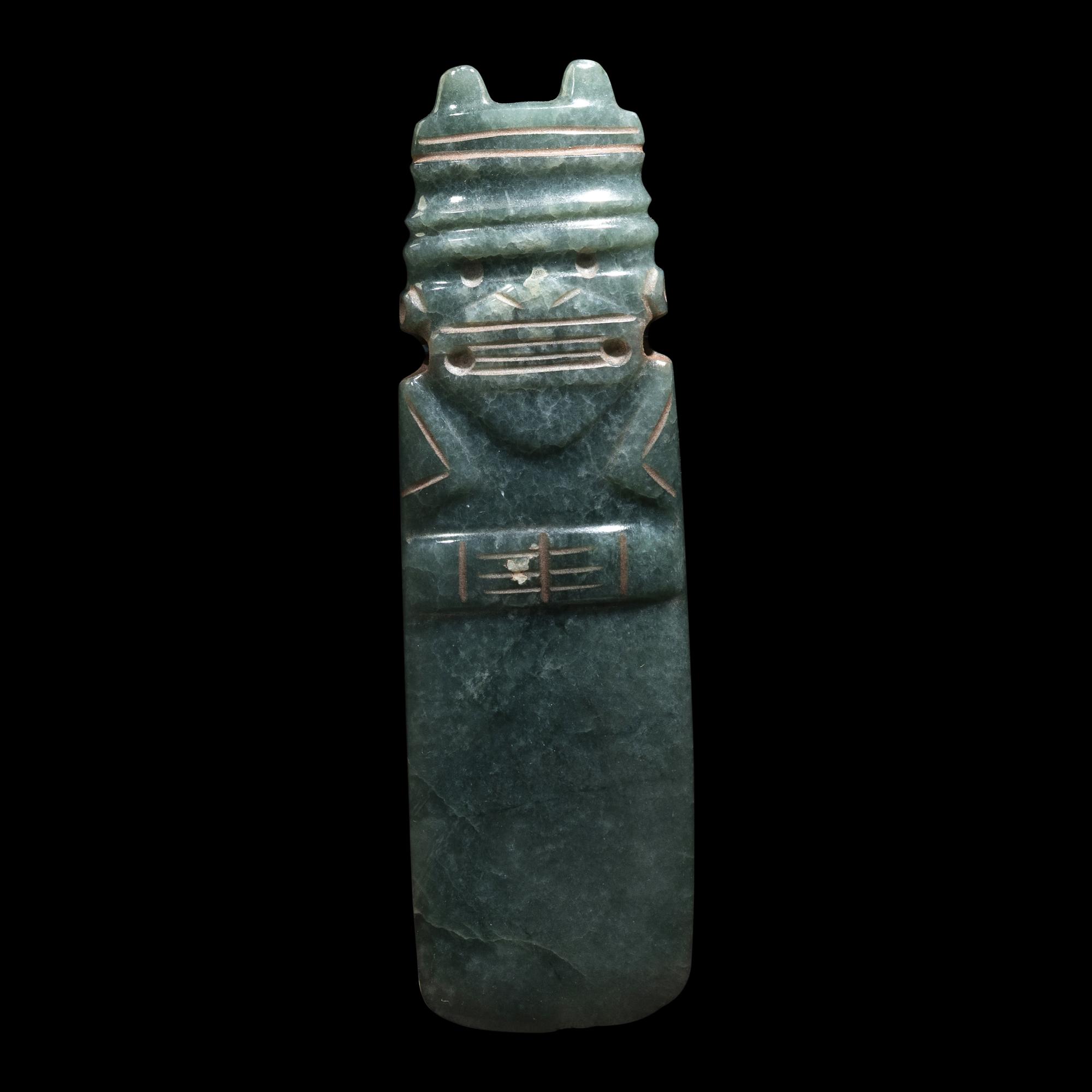 A Costa Rican Jade Axe Pendant