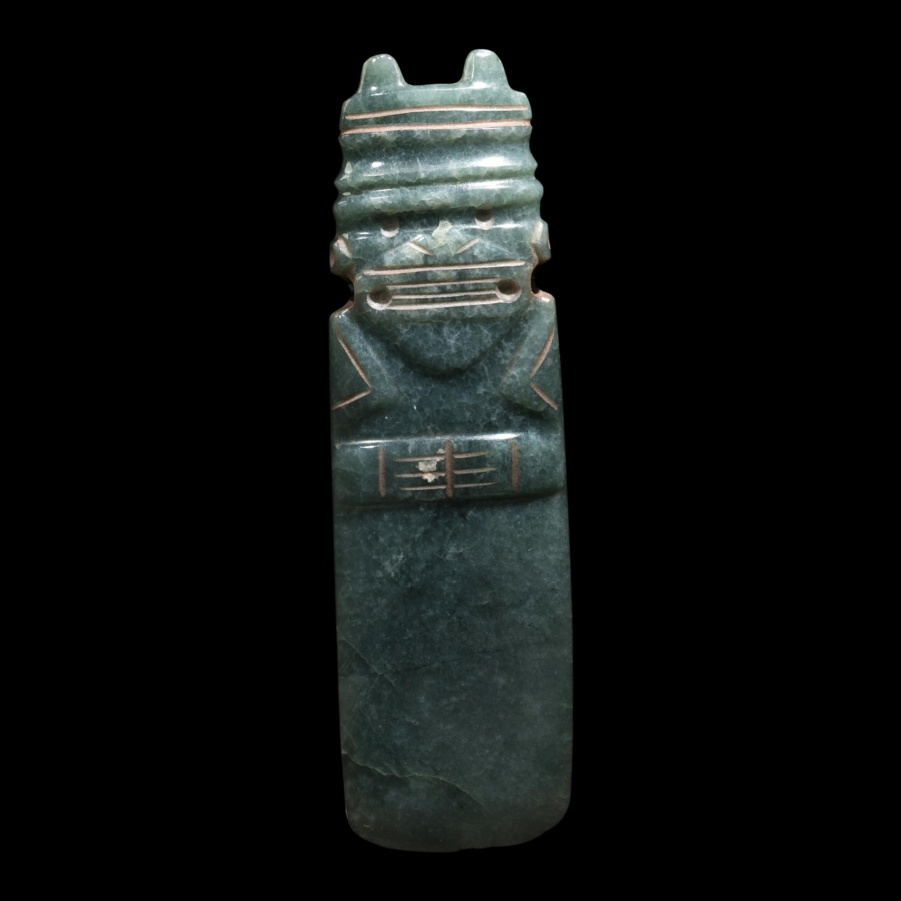 A Costa Rican Jade Axe Pendant