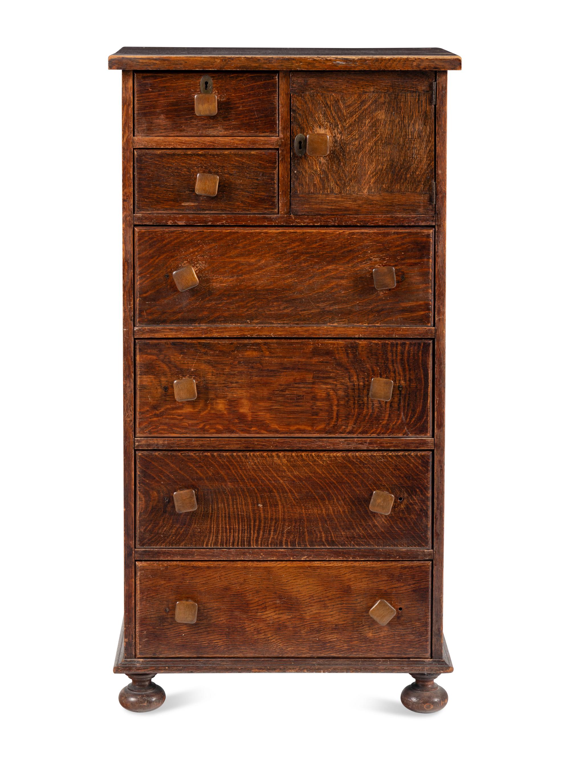 An Arts and Crafts Oak Chest of Drawers
