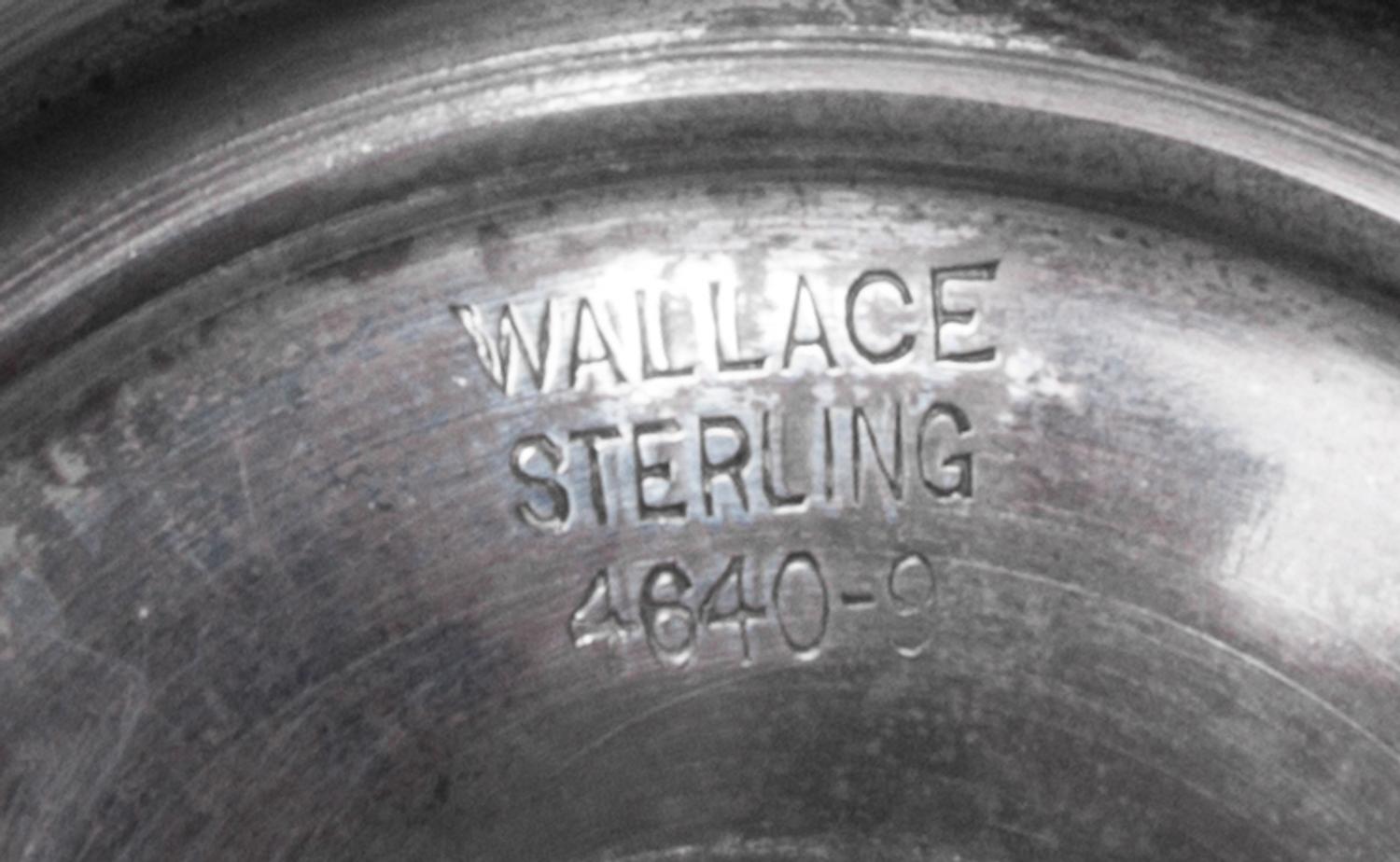 A Set of Four American Silver Casters, Wallace Silversmiths, Wallingford, CT, Rose Point pattern, each of baluster form.