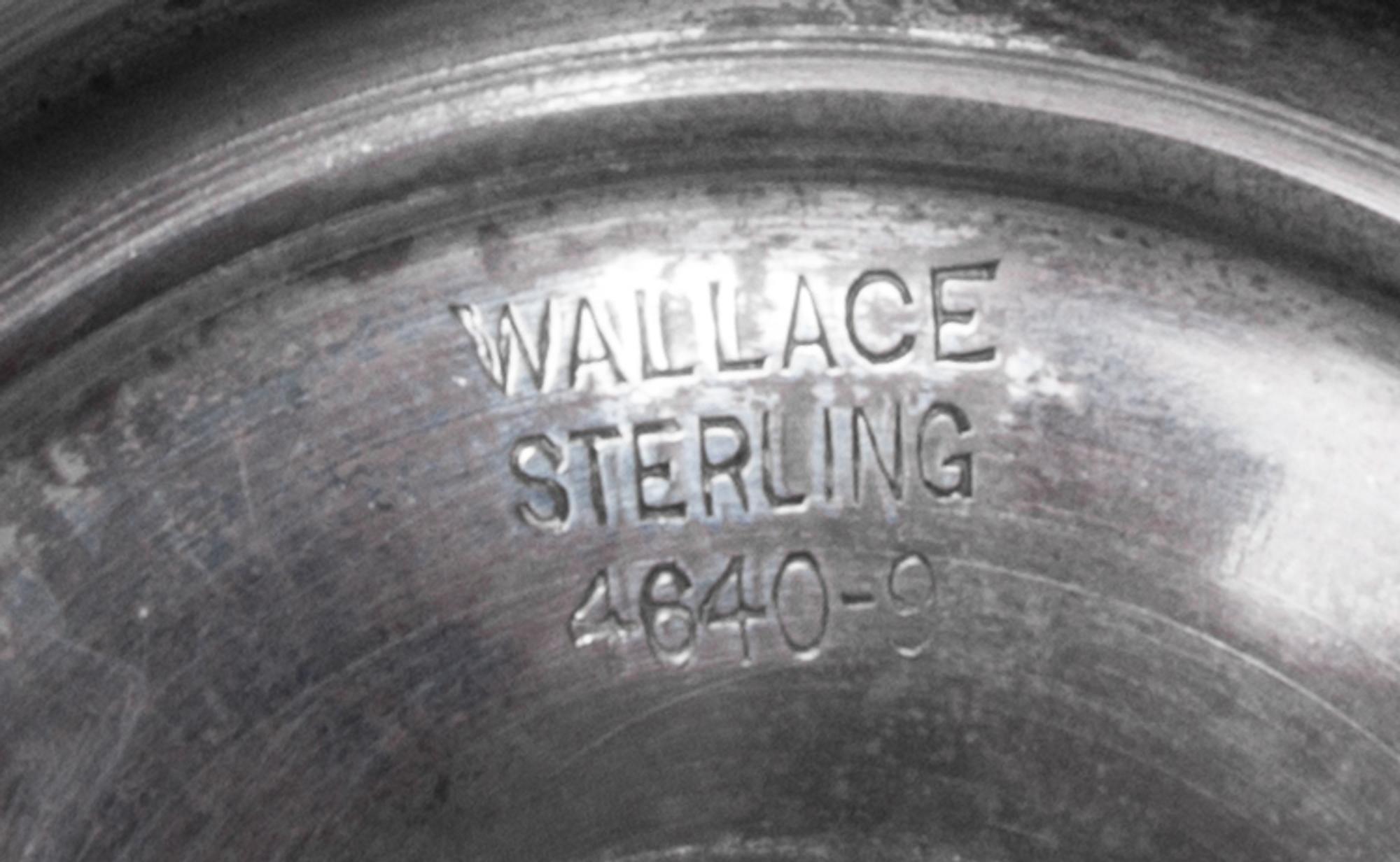 A Set of Four American Silver Casters, Wallace Silversmiths, Wallingford, CT, Rose Point pattern, each of baluster form.