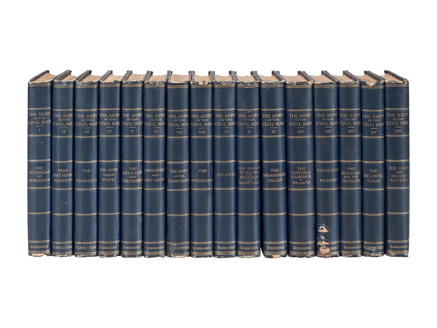 [CIVIL WAR]. General histories of the Civil War in 70+ volumes.
