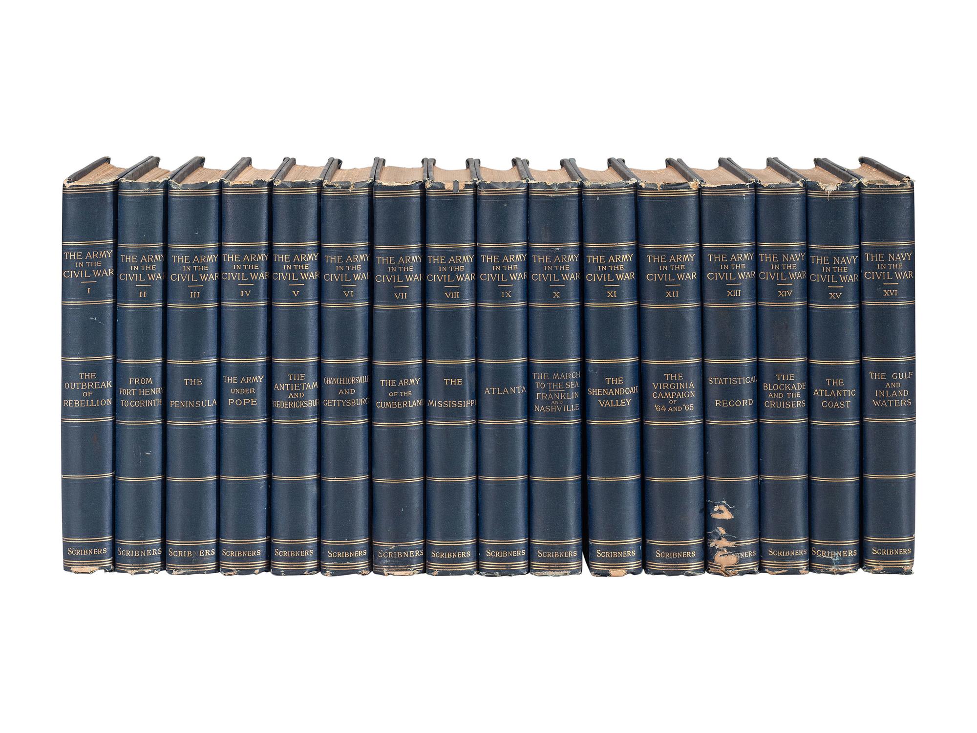 [CIVIL WAR]. General histories of the Civil War in 70+ volumes.