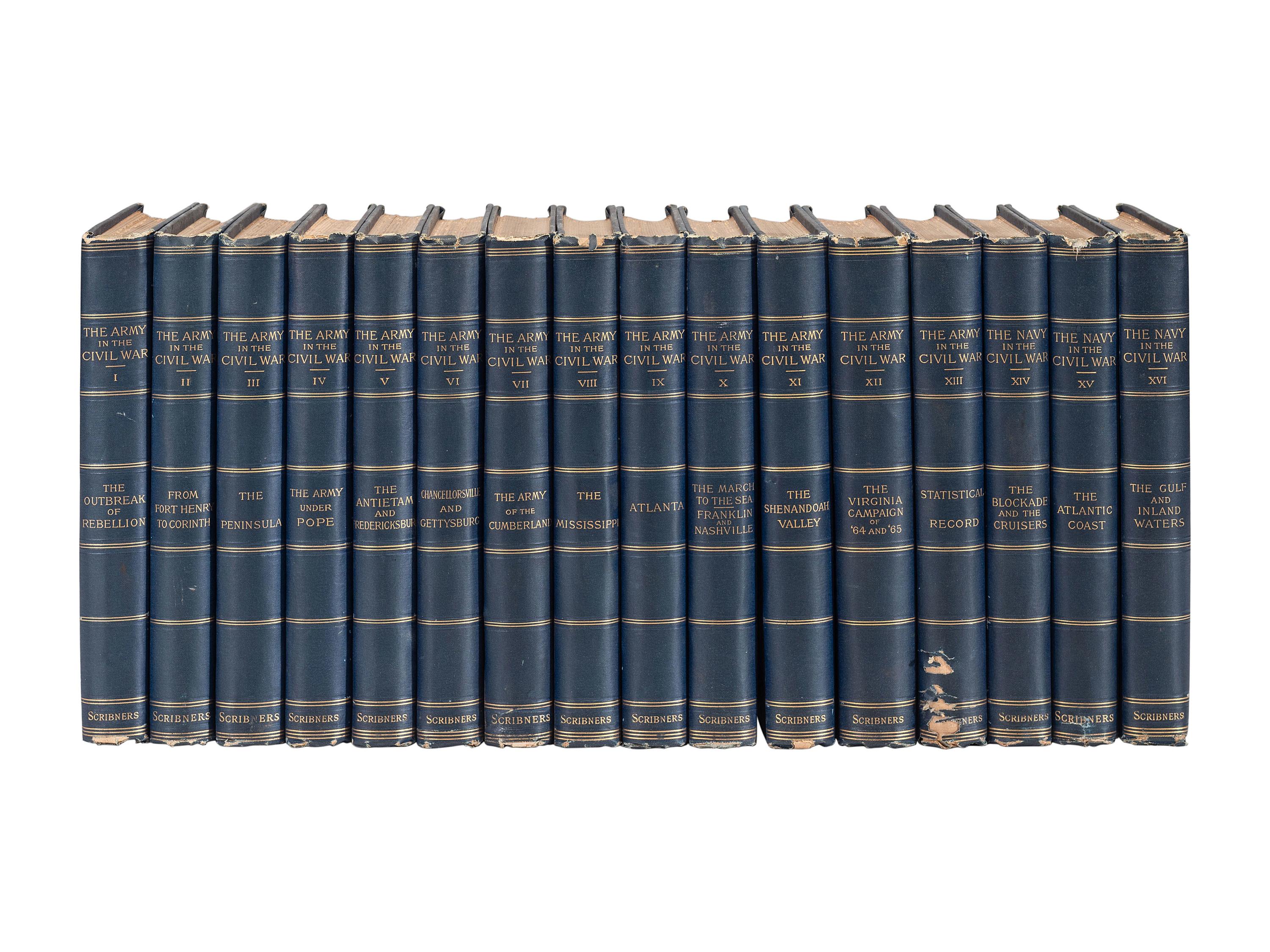 [CIVIL WAR]. General histories of the Civil War in 70+ volumes.