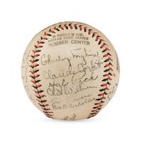 A 1940 Milwaukee Brewers Team Signed Autograph Baseball