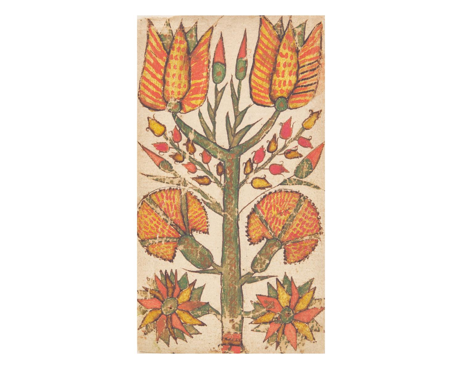 A Group of Four Fraktur Drawings, Bookplates, or Awards of Merit, Pennsylvania, 19th Century