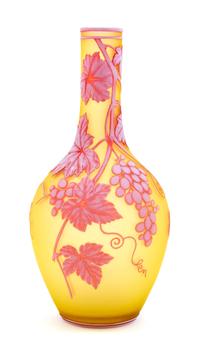 A Thomas Webb & Sons Cameo Glass Vase Heigh 10 3/4 inches