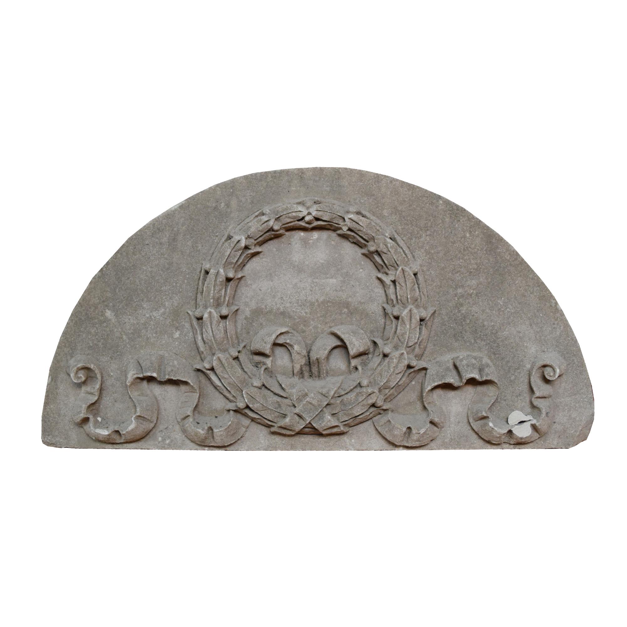 A Carved Limestone Panel 51" W x 4" D x 26" H — United States, Early 20th Century