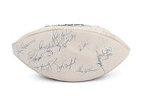 A Vintage 1978 NFLPA Banquet Multi Signed (31 Signatures) Autograph Football Including Walter Payton and Roger Staubach Period Signatures (Beckett Authentication Services Letter BAS Certified),