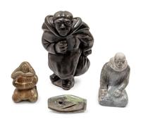 A Group of Inuit Soapstone Carvings