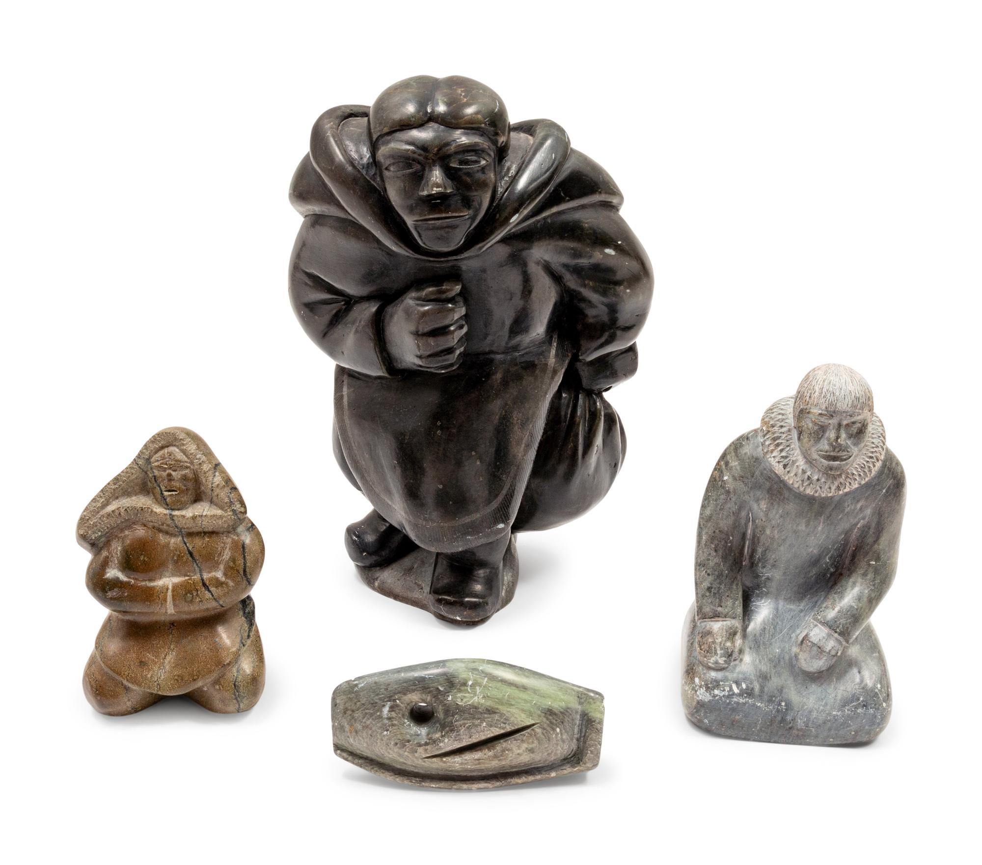 A Group of Inuit Soapstone Carvings