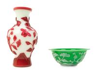 Two Chinese Peking Glass Articles — 19TH/20TH CENTURY