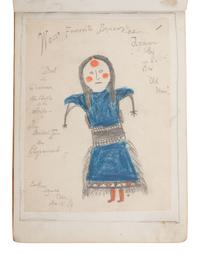 [WESTERN AMERICANA] -- [NATIVE AMERICANS]. Collection of sketches drawn and compiled by U.S. Army officer Charles A.H. McCauley while serving in various military posts, including Native American ledger art from the Los Piños Ute Indian Agency.