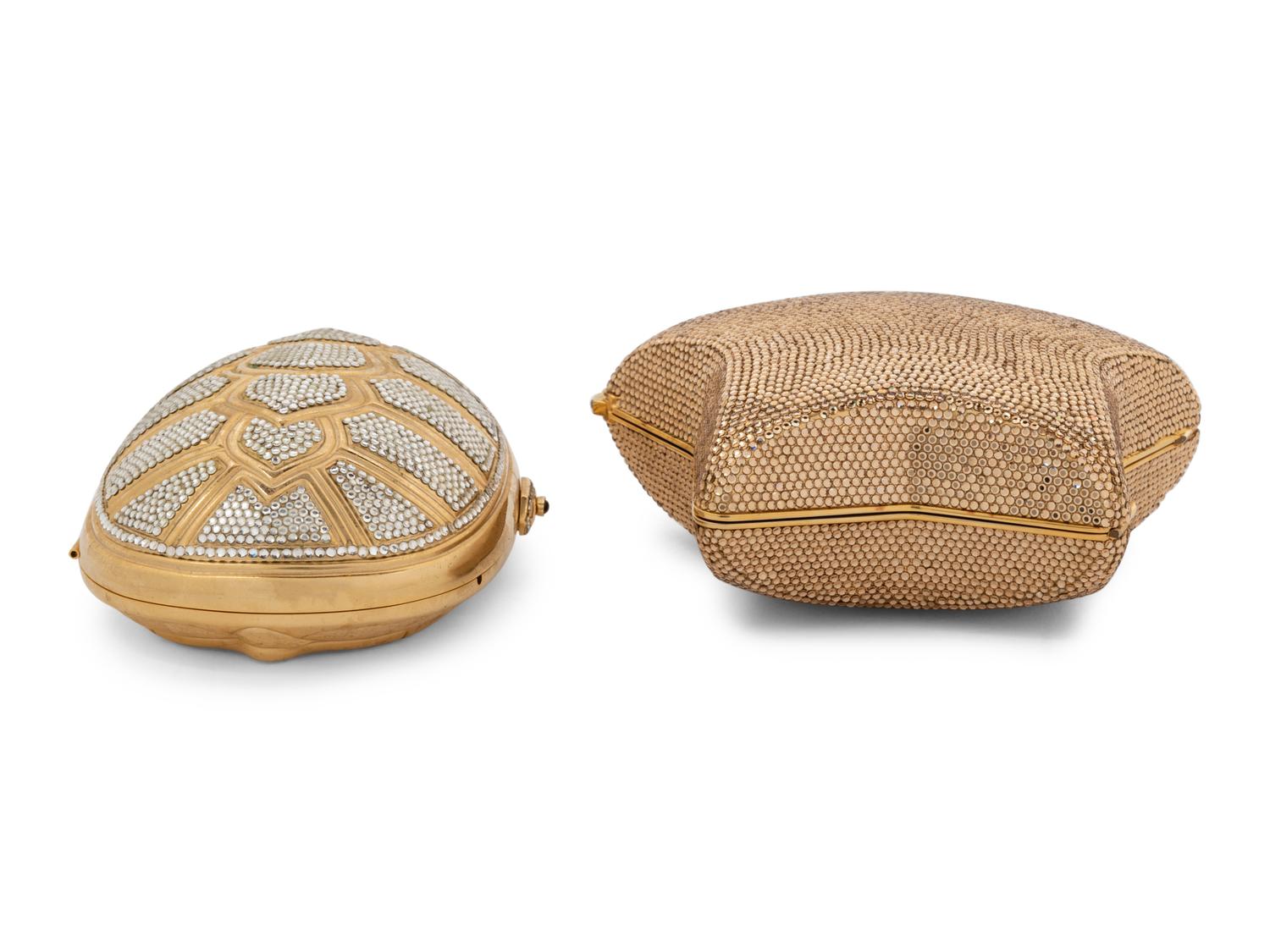 Two Judith Leiber Minaudieres: Turtle and Star