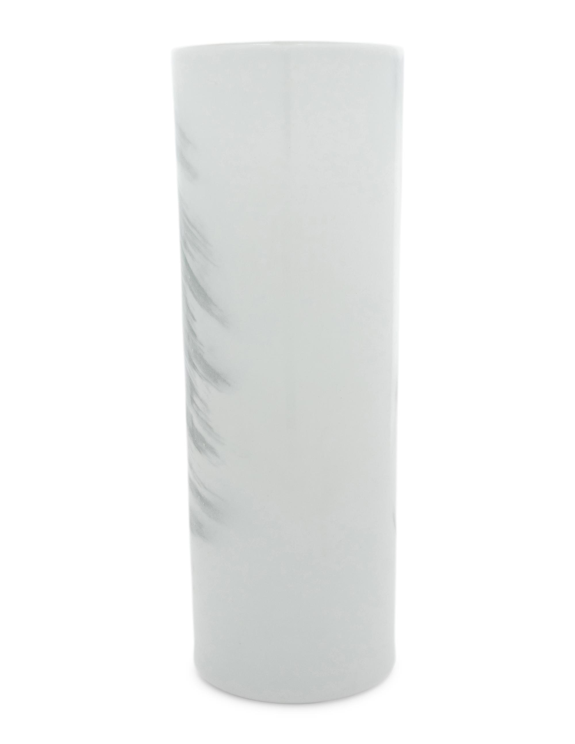 A Polychrome Enameled Porcelain Cylindrical Vase