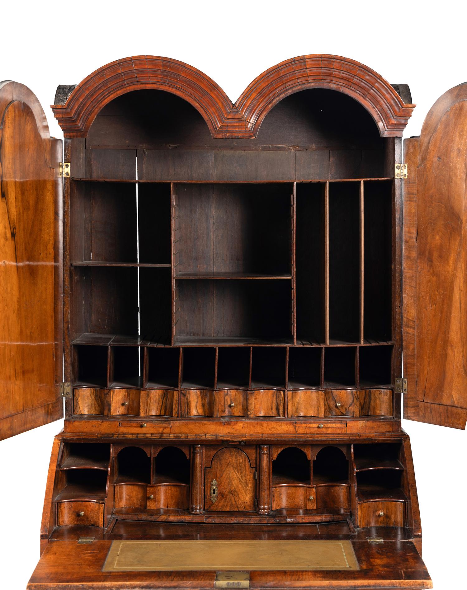A George I Walnut Bureau Cabinet