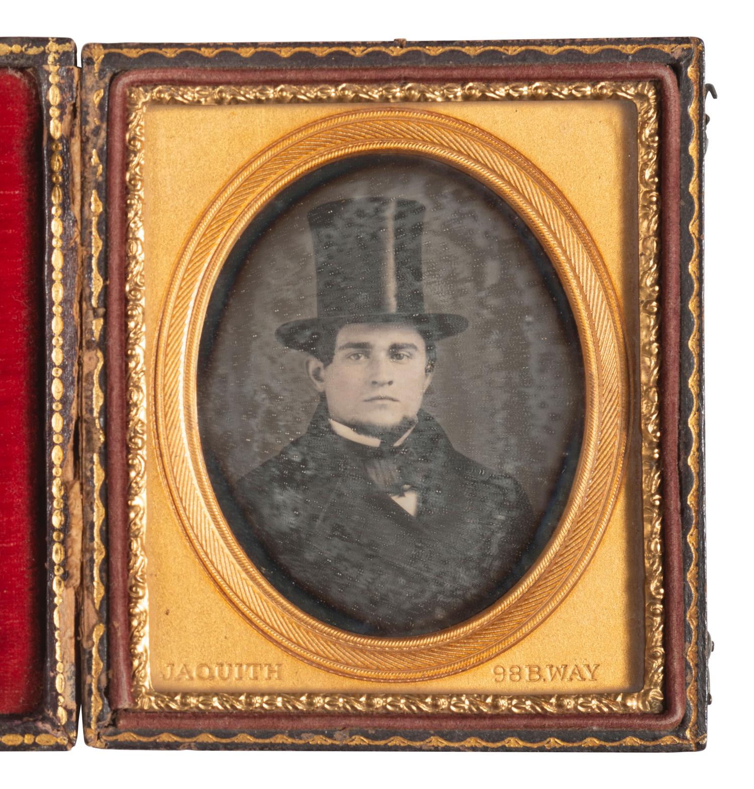 [EARLY PHOTOGRAPHY]. Sixth plate daguerreotype of a man by Nathaniel JAQUITH.