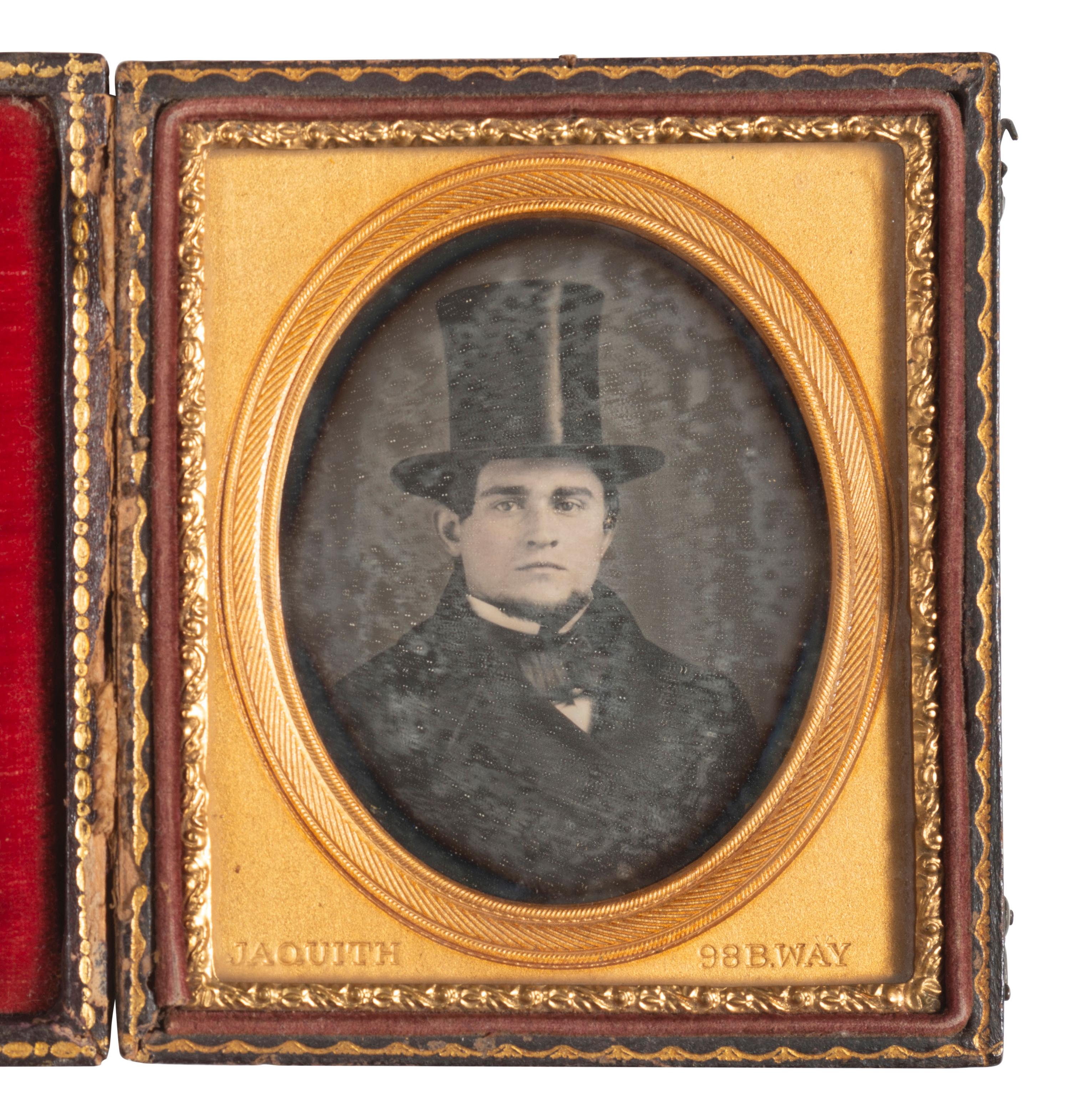 [EARLY PHOTOGRAPHY]. Sixth plate daguerreotype of a man by Nathaniel JAQUITH.
