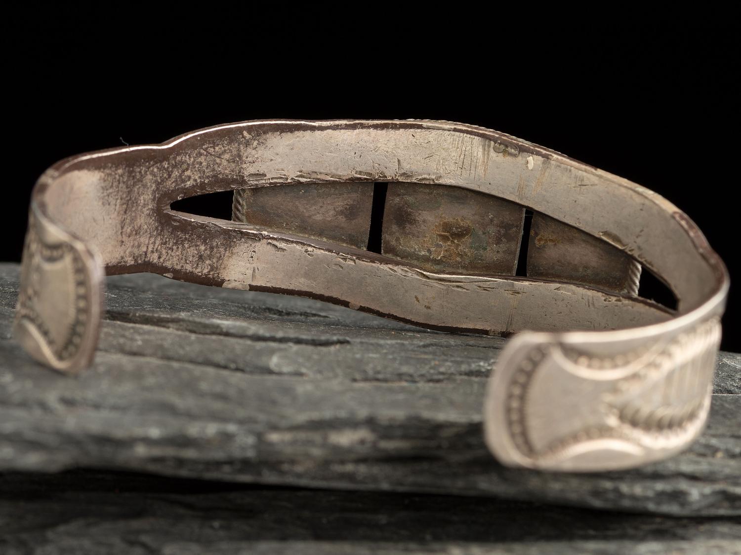 Navajo Silver and Turquoise Cuff Bracelet