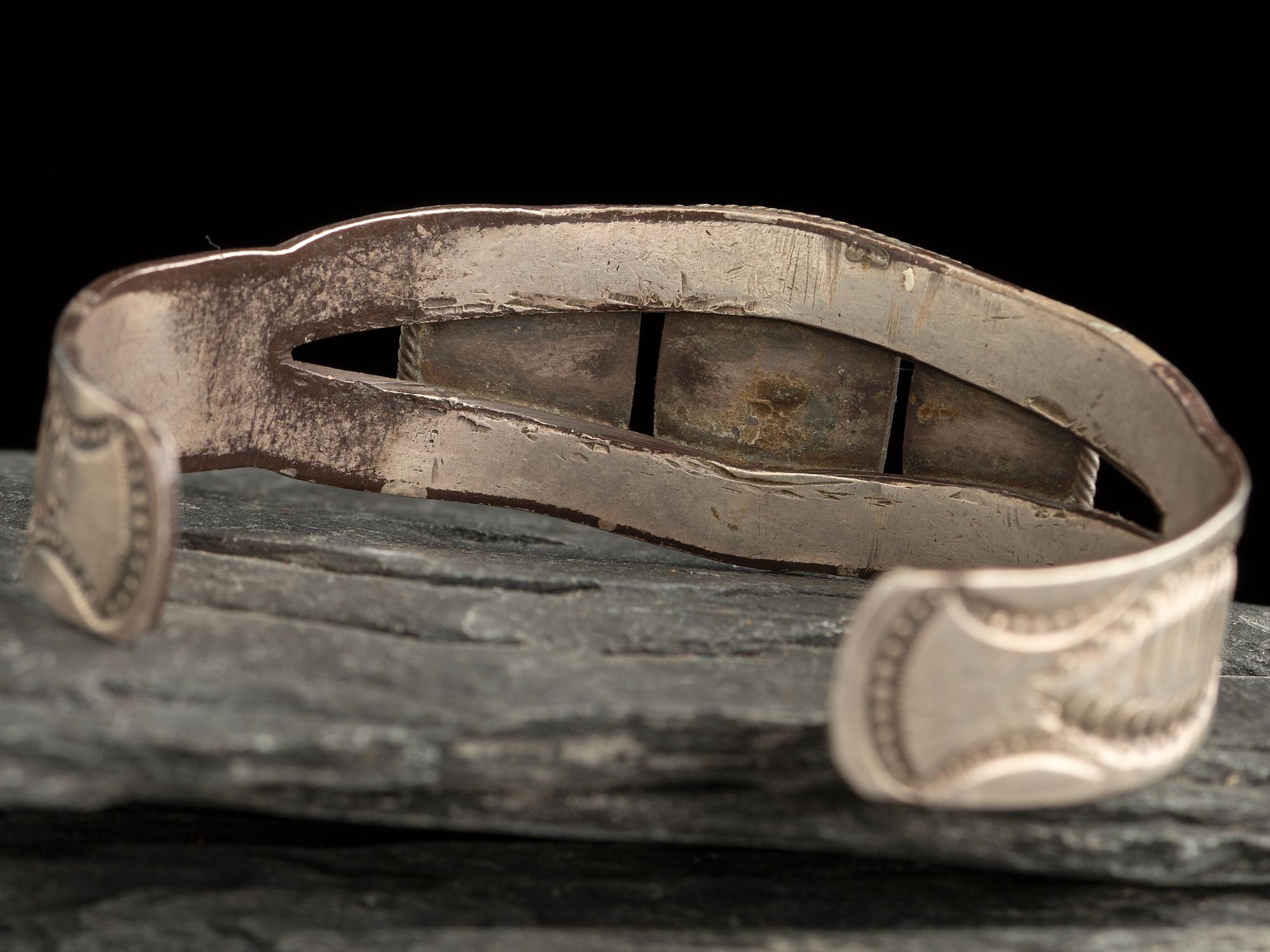 Navajo Silver and Turquoise Cuff Bracelet