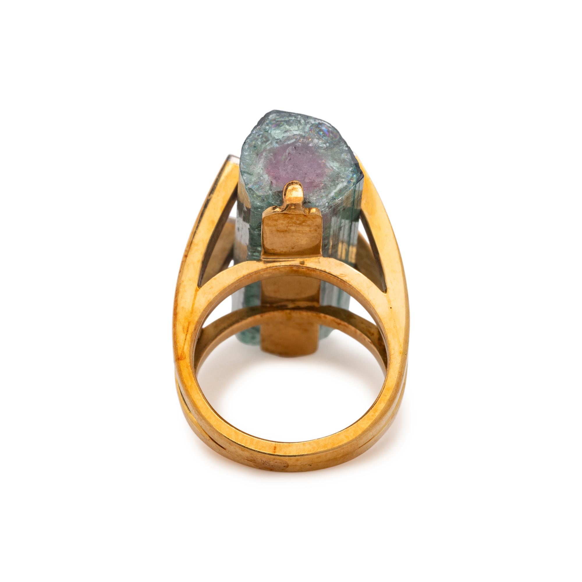 TOURMALINE AND DIAMOND RING