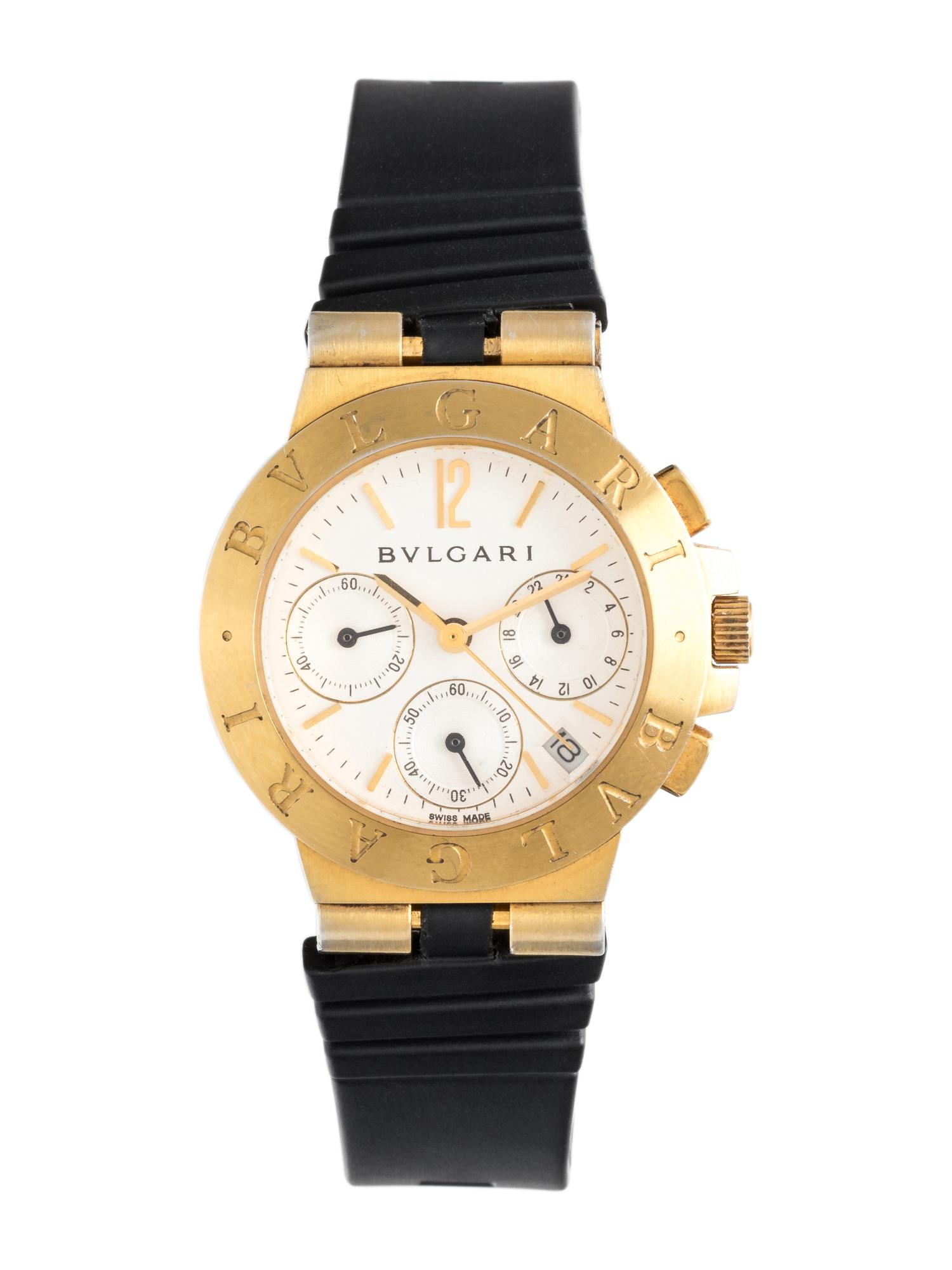 BVLGARI, REF. SD 38 S L 2161 YELLOW GOLD 'BVLGARI BVLGARI' CHRONOGRAPH WRISTWATCH