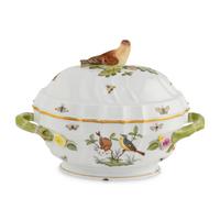 A Herend Rothschild Bird Porcelain Tureen