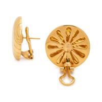 YELLOW GOLD EARCLIPS