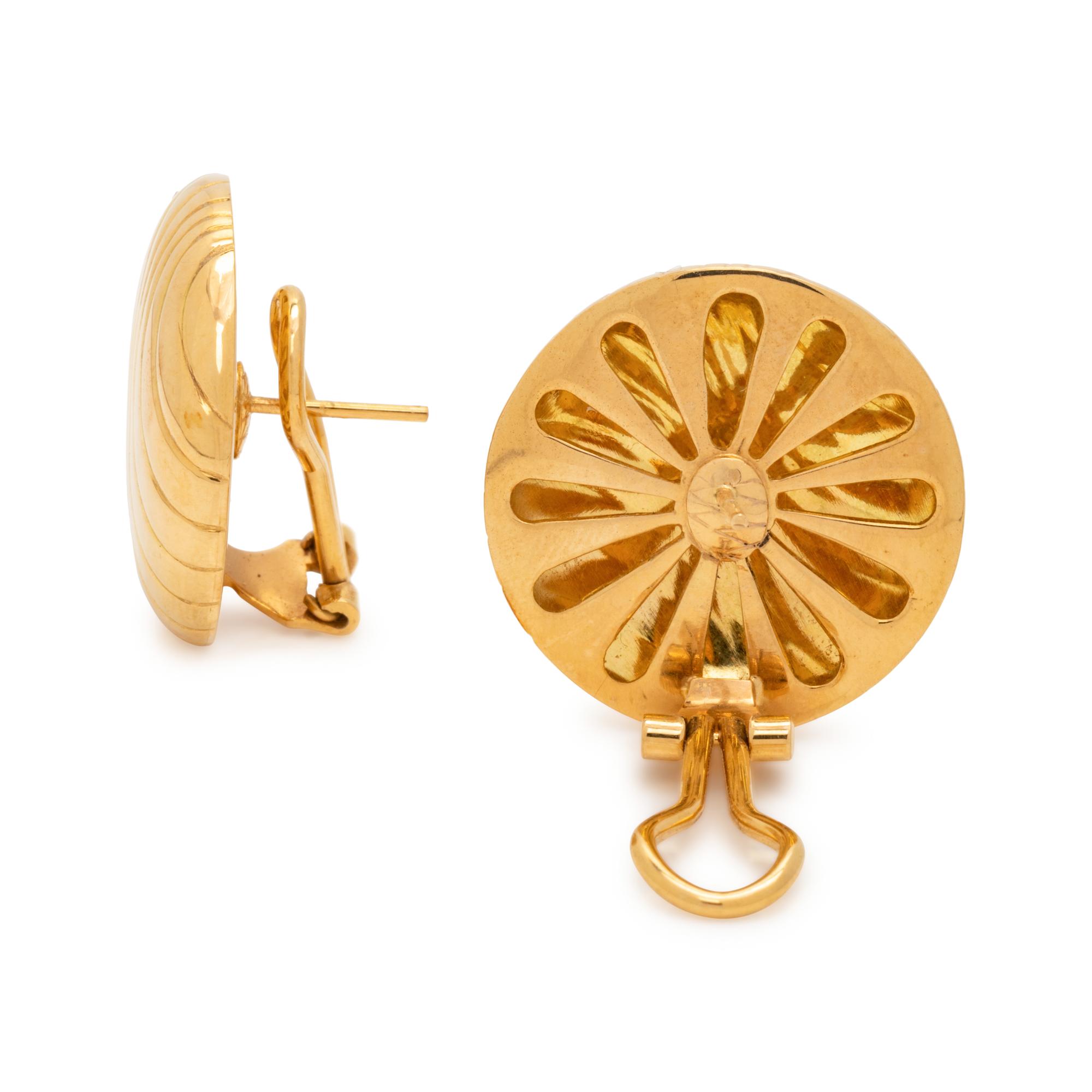 YELLOW GOLD EARCLIPS