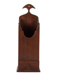 A Chippendale Carved Walnut Wall-Mounted Pipebox